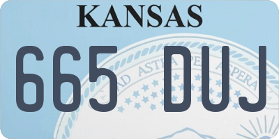 KS license plate 665DUJ