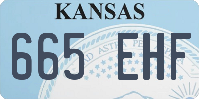 KS license plate 665EHF