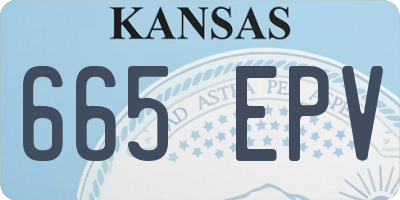 KS license plate 665EPV