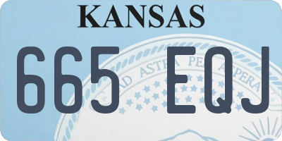 KS license plate 665EQJ