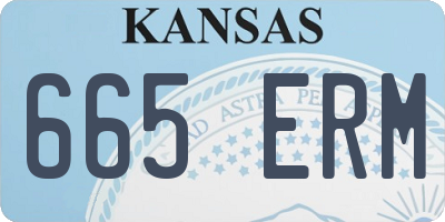 KS license plate 665ERM