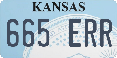 KS license plate 665ERR