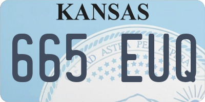 KS license plate 665EUQ