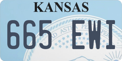 KS license plate 665EWI