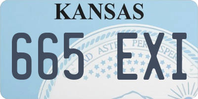 KS license plate 665EXI