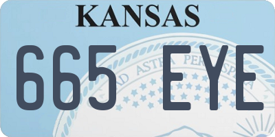 KS license plate 665EYE