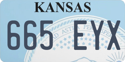KS license plate 665EYX