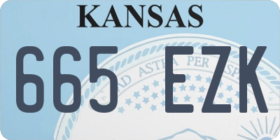 KS license plate 665EZK