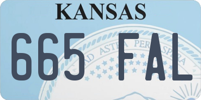 KS license plate 665FAL