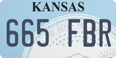 KS license plate 665FBR
