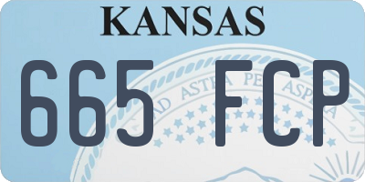 KS license plate 665FCP
