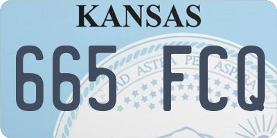 KS license plate 665FCQ