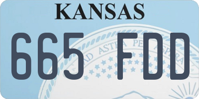 KS license plate 665FDD