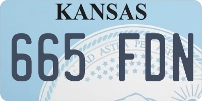 KS license plate 665FDN