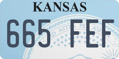 KS license plate 665FEF