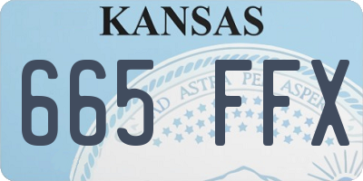 KS license plate 665FFX