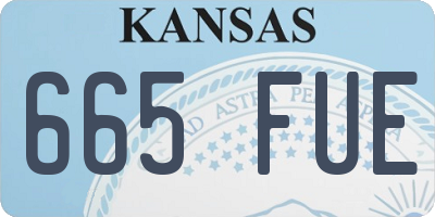KS license plate 665FUE