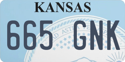 KS license plate 665GNK