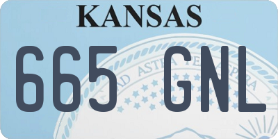 KS license plate 665GNL