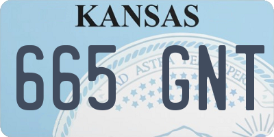 KS license plate 665GNT