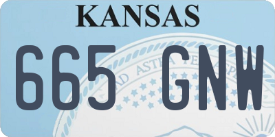 KS license plate 665GNW
