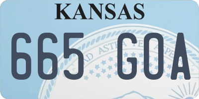 KS license plate 665GOA
