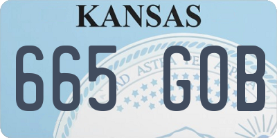 KS license plate 665GOB