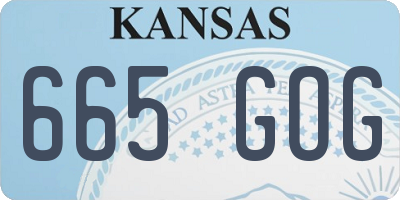 KS license plate 665GOG