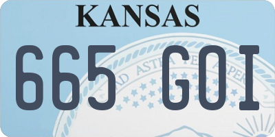 KS license plate 665GOI