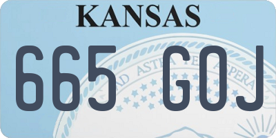 KS license plate 665GOJ