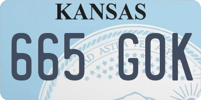 KS license plate 665GOK