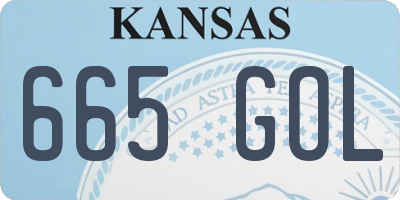 KS license plate 665GOL