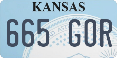 KS license plate 665GOR