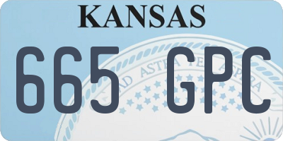 KS license plate 665GPC