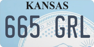 KS license plate 665GRL