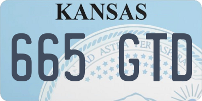 KS license plate 665GTD