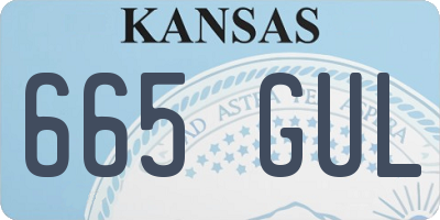 KS license plate 665GUL