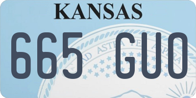 KS license plate 665GUO