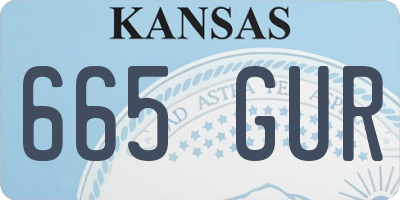 KS license plate 665GUR