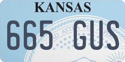 KS license plate 665GUS
