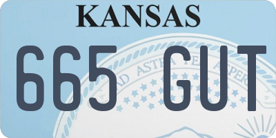 KS license plate 665GUT