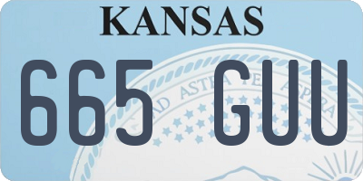 KS license plate 665GUU