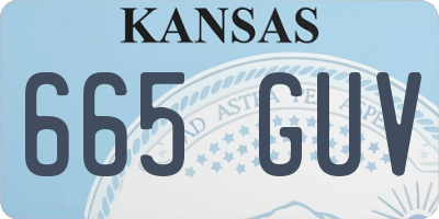 KS license plate 665GUV
