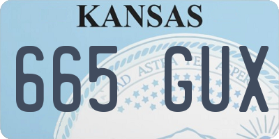 KS license plate 665GUX