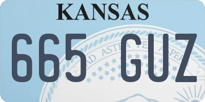 KS license plate 665GUZ