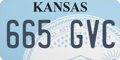KS license plate 665GVC