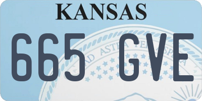 KS license plate 665GVE