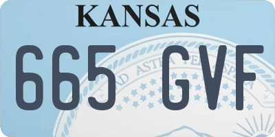 KS license plate 665GVF