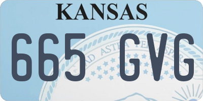 KS license plate 665GVG