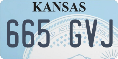 KS license plate 665GVJ